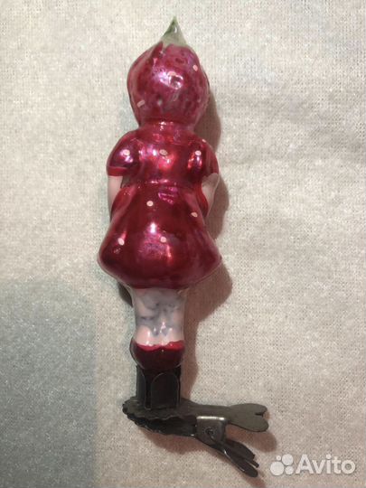 Елочная игрушка на прищепке времен СССР