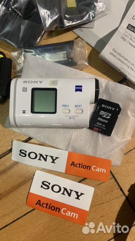 Экшн камера sony HDR-AS200V + чехол, монопод и др