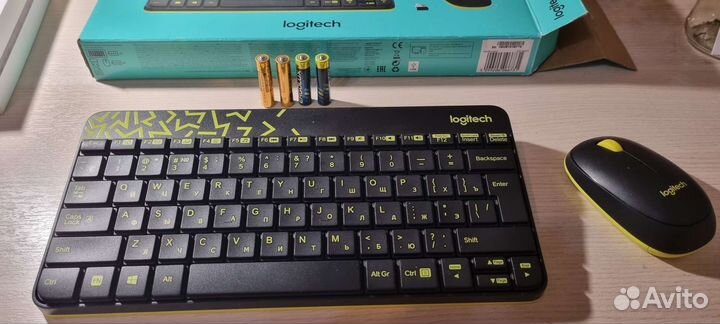 Беспроводная клавиатура и мышь logitech MK240 nano