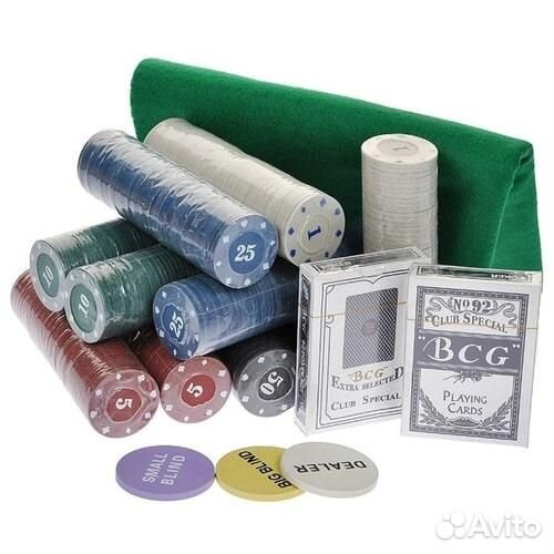 Набор для покера Holdem Light на 500 фишек с номиналом 61713