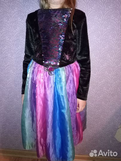 Костюм ведьмы принцессы Гринча на 6-10 лет