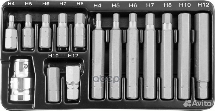 Набор вставок (бит) шестигранных (30 и 75 мм) 4