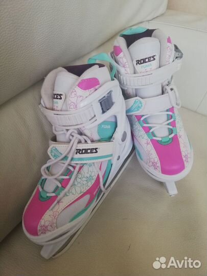 Коньки детские раздвижные размер 30-35