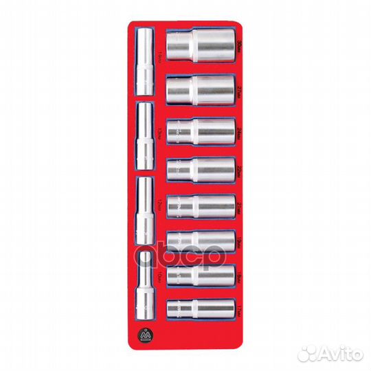 Набор глубоких головок 1/2”, шестигранные, ложе