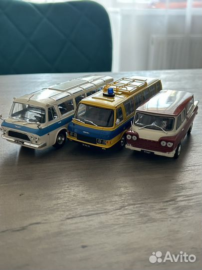 Модели автобусов автомобилей ЗИЛ, раф, Старт