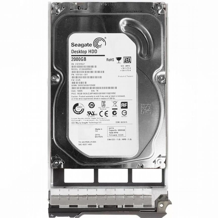 [NYR3N] Жесткий Диск Dell 2tb 7200 Sata3 3.5" Hdd Nyr3n