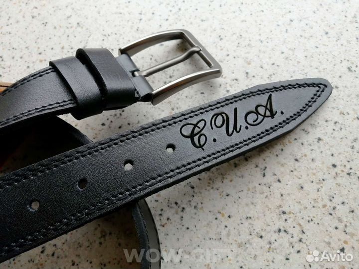 Мужской кожаный ремень