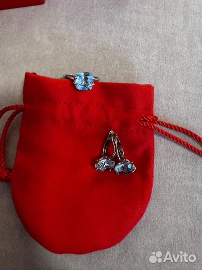 Серебряное кольцо с топазом