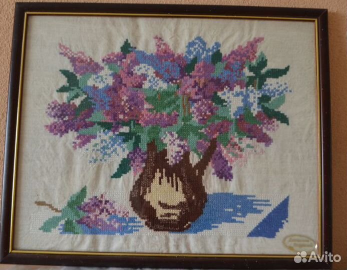 Картина вышитая крестиком ручная работа