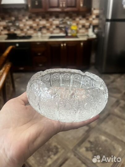 Хрустальная пепельница богемия