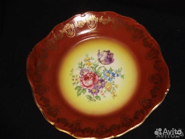 Блюдо Мейсенский цветок Чехословакия