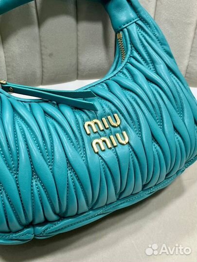 Сумка Miu Miu Hobo Wander голубая