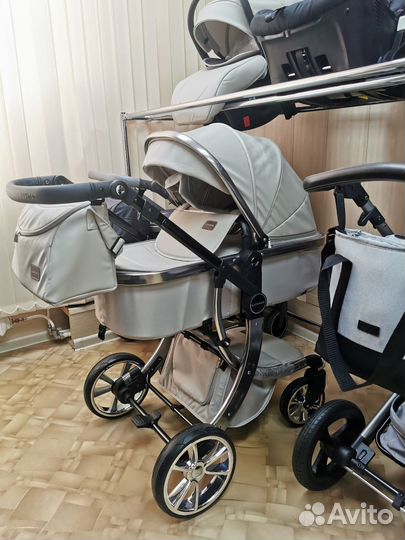 Коляска Luxmom 608 2в1, 3в1 экокожа новая