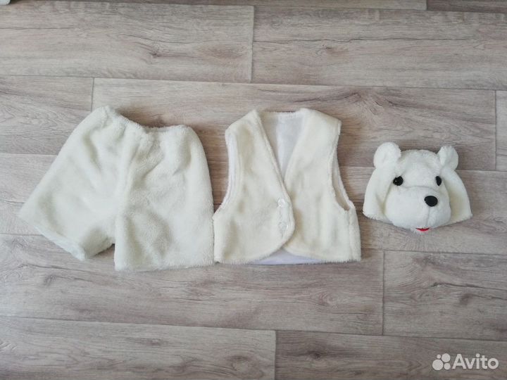 Костюм карнавальный белый мишка