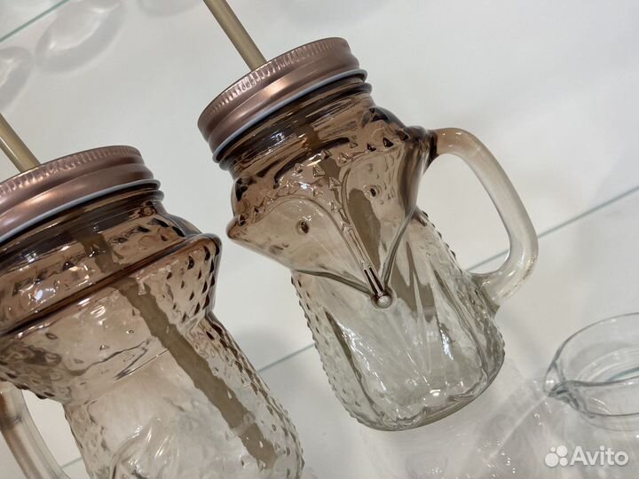 Стаканы с трубочкой Лиса