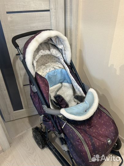 Санки - коляска на больших колесах