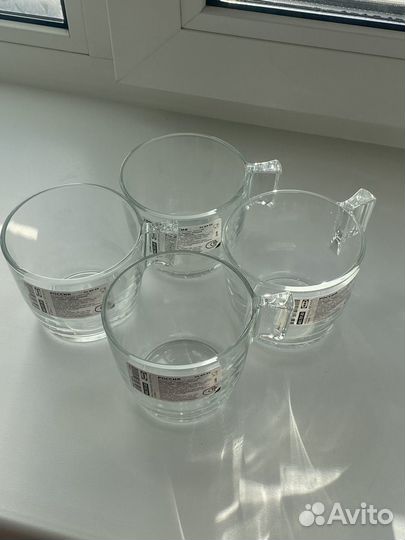 Чашки Кружки IKEA для чая и кофе новые 4 шт