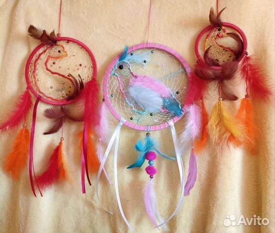 Ловцы снов Феникс, Попугай, Единорог с подсветкой