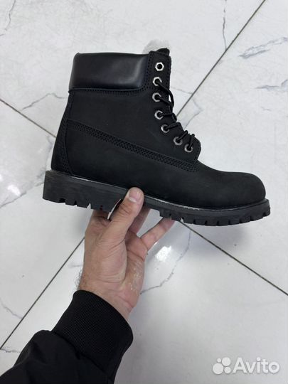 Ботинки timberland зимние черные