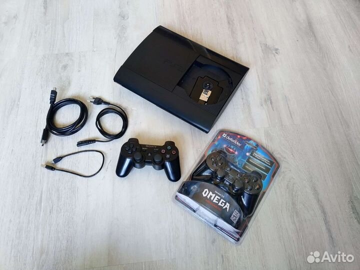 Прошитая Sony PS3 Super Slim 500gb с играми
