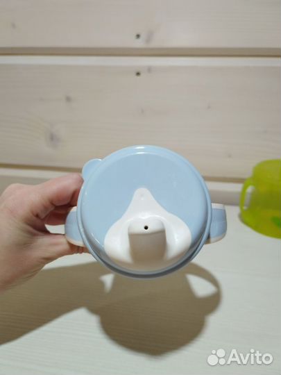 Детские кружки-поильники пластик пакетом