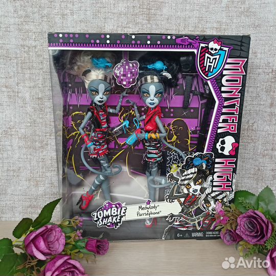 Куклы Монстер Хай Пурсифона и Мяулодия Зомби Шейк