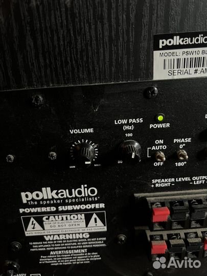 Сабвуфер Polk audio psw10