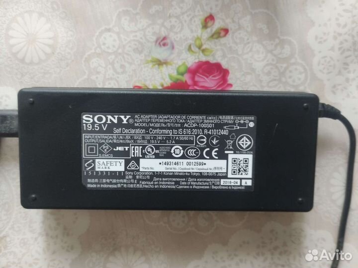 Блок питания Sony acdp-100s01 Samsung Lenovo