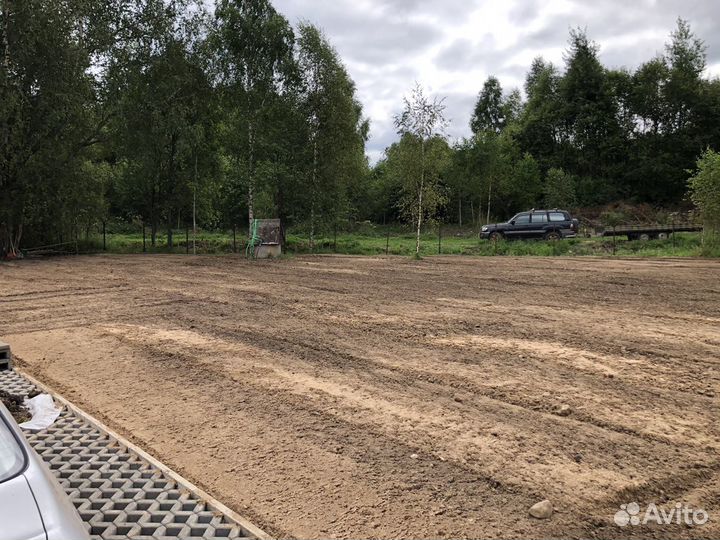 Вспашка и планировка участка подготовка под газон