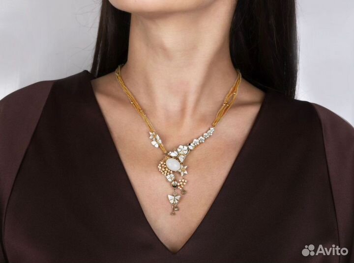 Золотое колье Roberto Bravo White Dreams