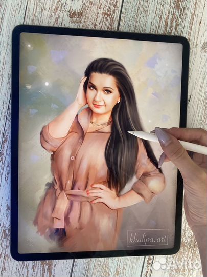 Портрет по фото на холсте / печать на холсте