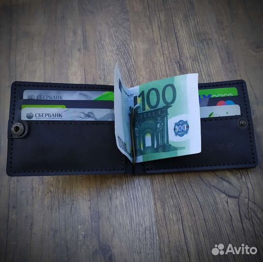 Обложка кошелек на удостоверение кожаная