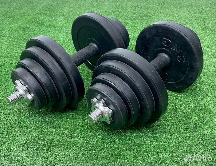 Гантель разборная 30LB обрезиненая новая