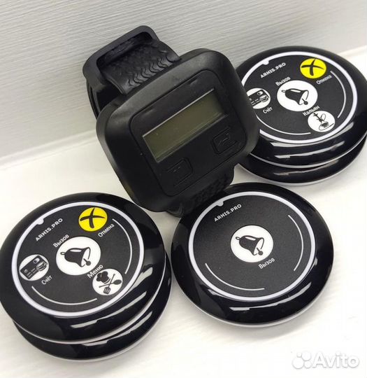 Кнопка вызова официанта, персонала с часами Эконом