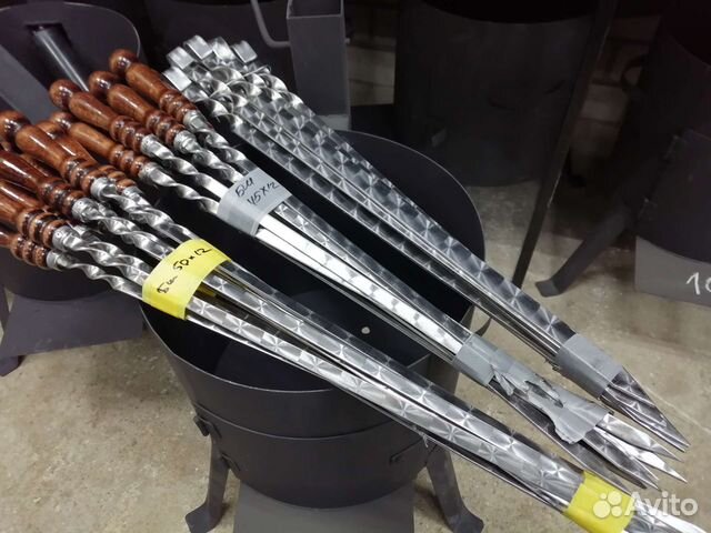 Шампура с деревянной ручкой 45см