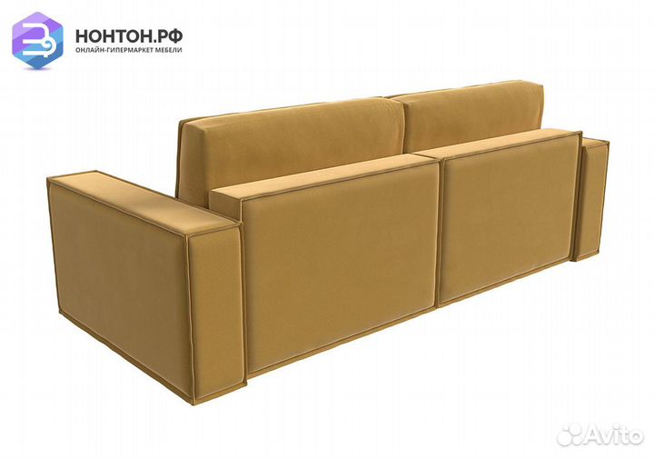Диван еврокнижка Куба микровельвет жёлтый