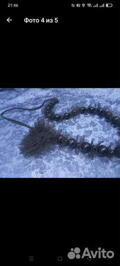 Бусы с брошью