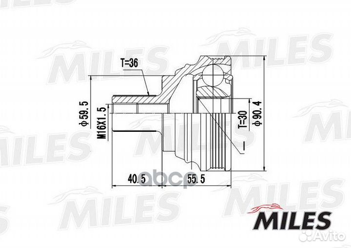 ШРУС audi A3 II/skoda/VW golf V-VI/passat VI