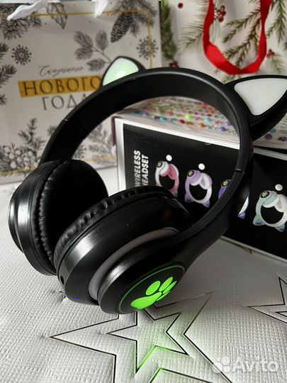 Детские наушники со светящимися ушками