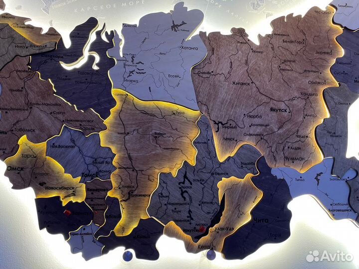 Настенная карта России