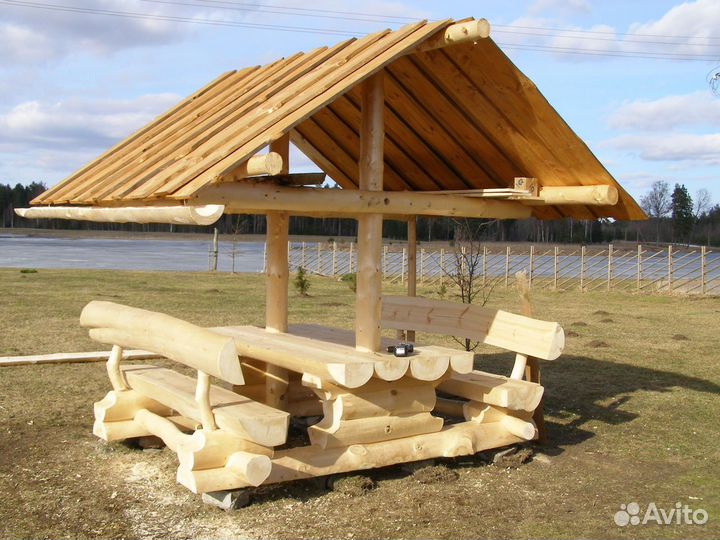 Беседка для дачи из дерева