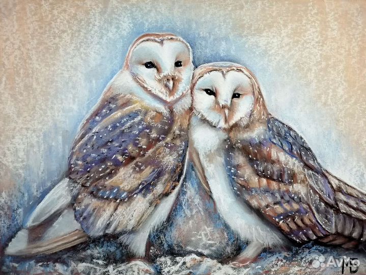 Авторская картина с совами 