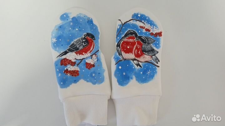 Варежки с росписью