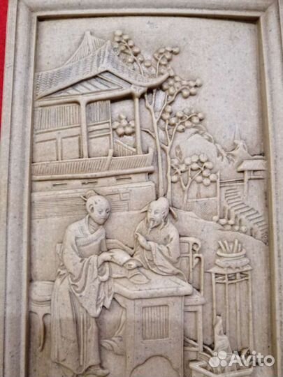 Панно, барельеф японский. Лот 1