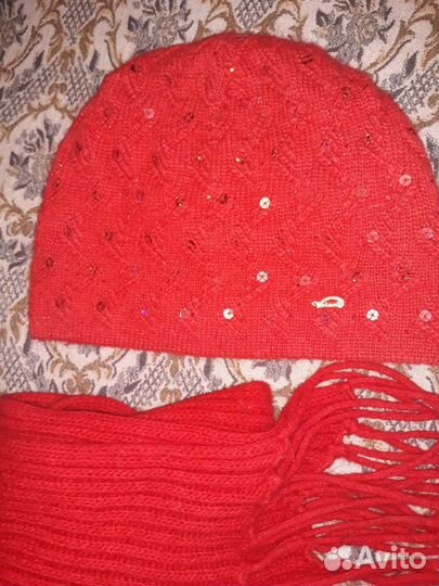 Комплект шапка и шарф женский