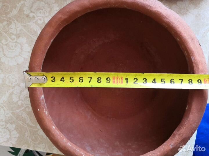 Глиняное кашпо с поддоном для цветов