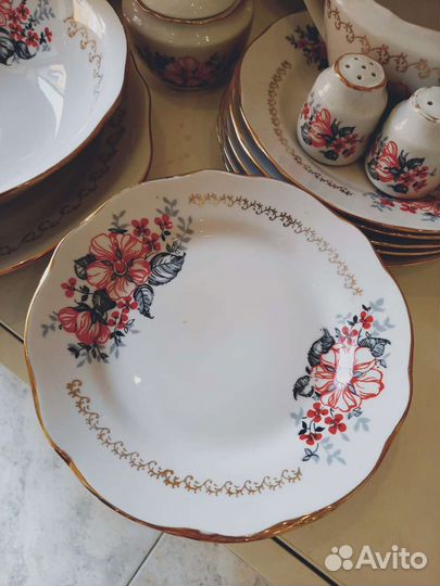 Сервиз столовый рижский фарфор RPR