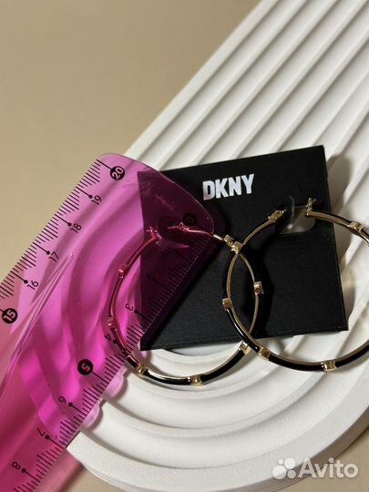 Серьги кольца dkny