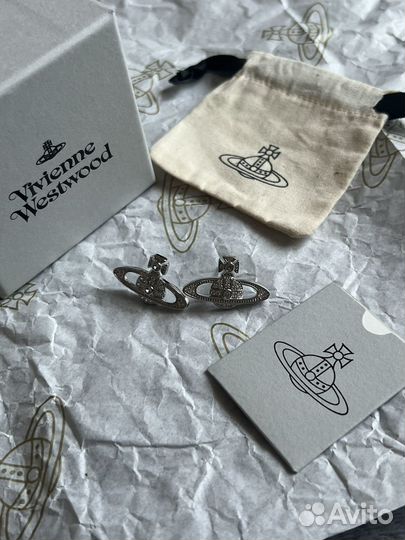 Серьги Vivienne Westwood bas relief