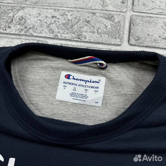 Свитшот Champion Powerblend Fleece Crew Script